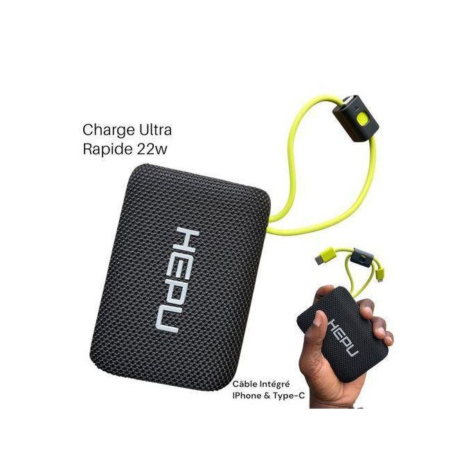 Batterie Externe HEPU 20 000 mAh - Charge Ultra Rapide 22.5W